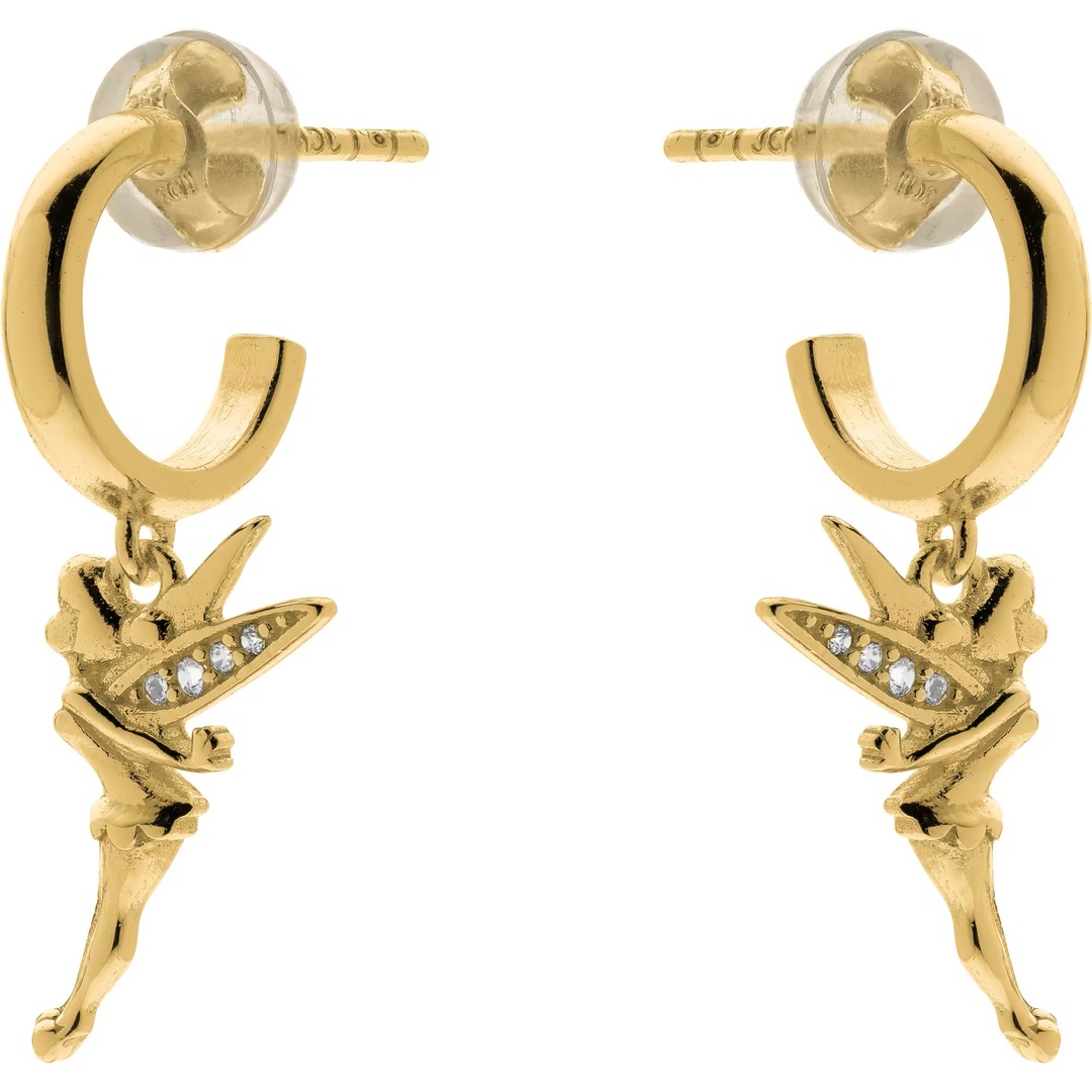 Disney Pozlacené dívčí kruhové náušnice Víla Zvonilka ES00074YZWL.CS