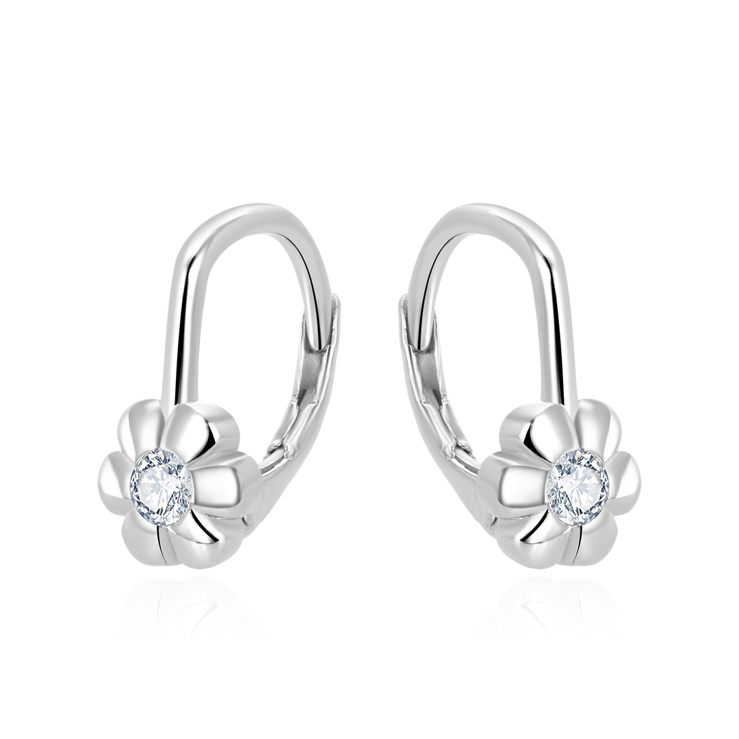 Beneto Půvabné dívčí náušnice s čirými zirkony AGUC3335-2