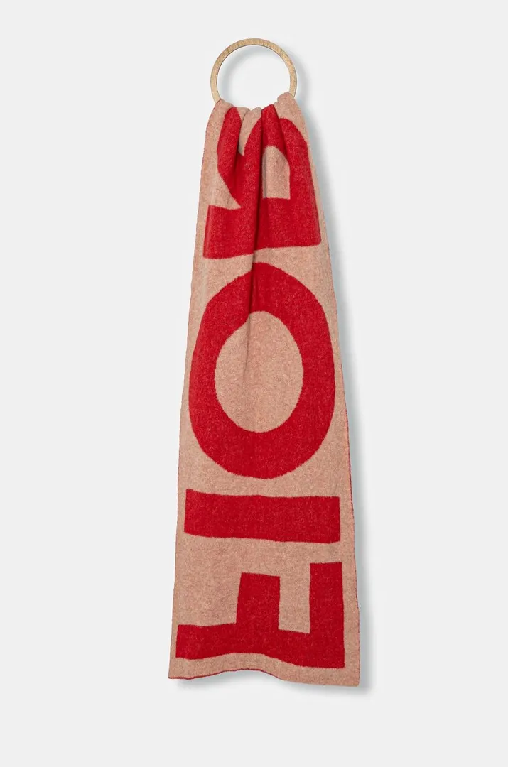 Šátek z vlněné směsi Fiorucci Alpaca Scarf růžová barva, U01FPASC213KN10RD01