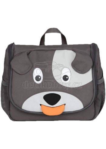 Dětská kosmetická taštička Affenzahn Washbag Dog David - grey