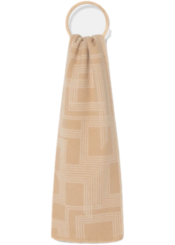 Vlněná šála Marc O'Polo béžová barva, 409802702125