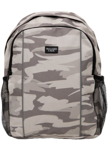 Dětský batoh Abercrombie & Fitch šedá barva, velký, vzorovaný KI212.2240