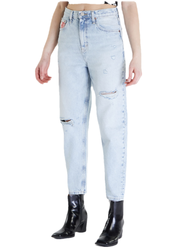 Dámské džíny Tommy Jeans Mom Jean Uh Tapered Flag Denim