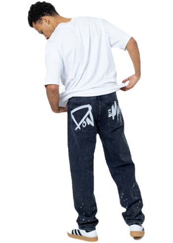 Pánské džíny Don Lemme Baggy Fit Jeans Muralist Washed Light Black