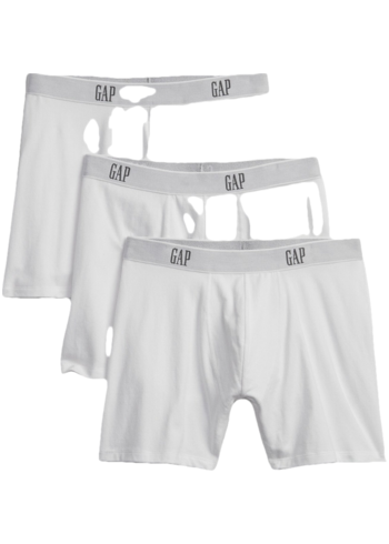 Bílé pánské boxerky basic, 3ks