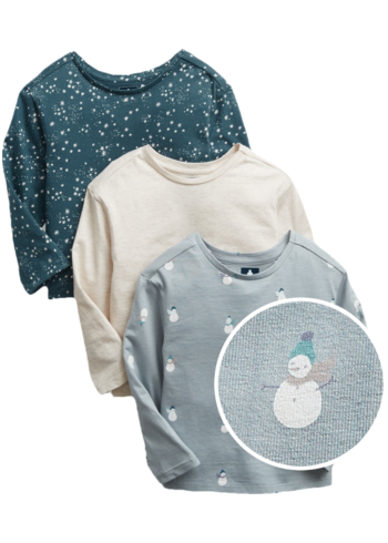 Bílá holčičí trička mix organic GAP, 3 ks