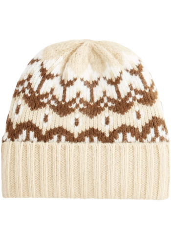 Hnědo-béžová pánská vzorovaná zimní čepice Celio Fibeajaq 