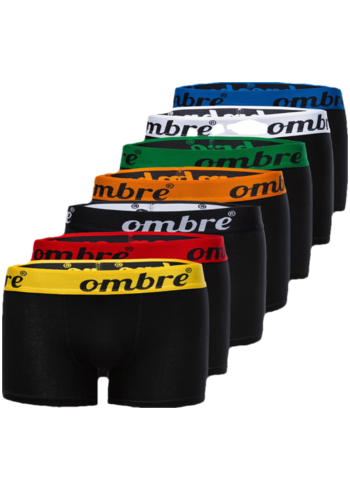 Černé pánské boxerky - 7 pack Ombre Clothing U157