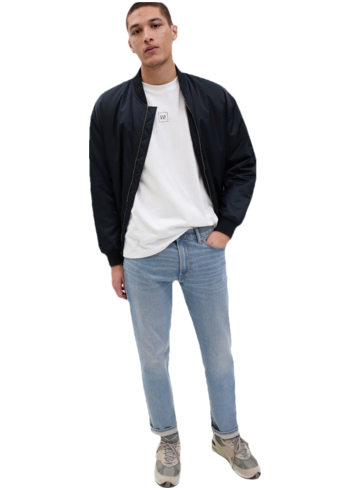 Světle modré pánské straight fit džíny GAP   