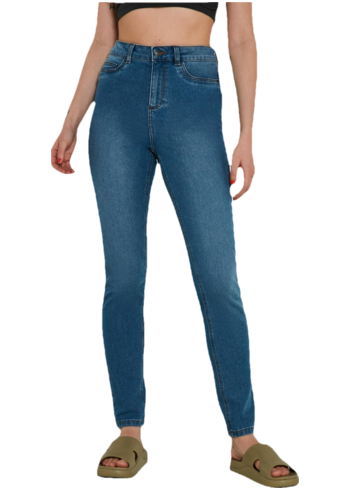 Modré skinny fit džíny Noisy May Gaga