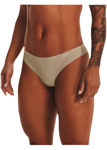 Sada tří dámských tang v béžové barvě Under Armour PS Thong 3Pack  