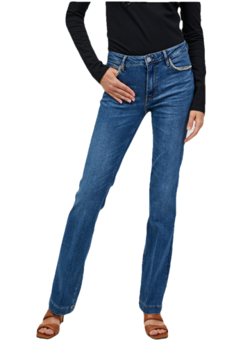 Tmavě modré dámské bootcut džíny Guess