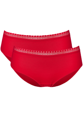 2PACK Francouzské kalhotky  GO Ribbed Organic L Sloggi