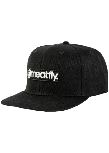 Meatfly kšiltovka Tyler Snapback Black Basic Logo | Černá | Velikost One Size