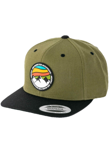 Meatfly kšiltovka Flanker Snapback Red Mountain/Olive/Black | Červená | Velikost One Size