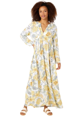 Rip curl dámské šaty Always Summer Kaftan White | Bílá | Velikost M