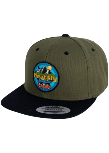 Meatfly kšiltovka Flanker Snapback Adventure Olive/Black | Zelená | Velikost One Size