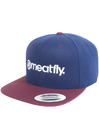 Meatfly kšiltovka Flanker Snapback Navy/Maroon | Modrá | Velikost One Size