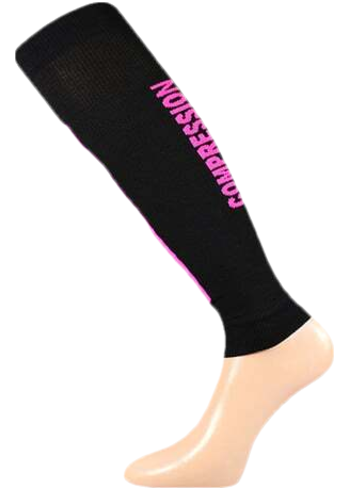Kompresní návlek VoXX FLEX černá neon růžová L-XL